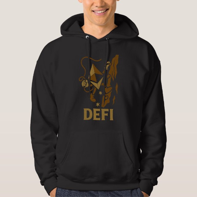 DeFi Ethereum Decentralized Rock Climber Summit Hoodie (Front)