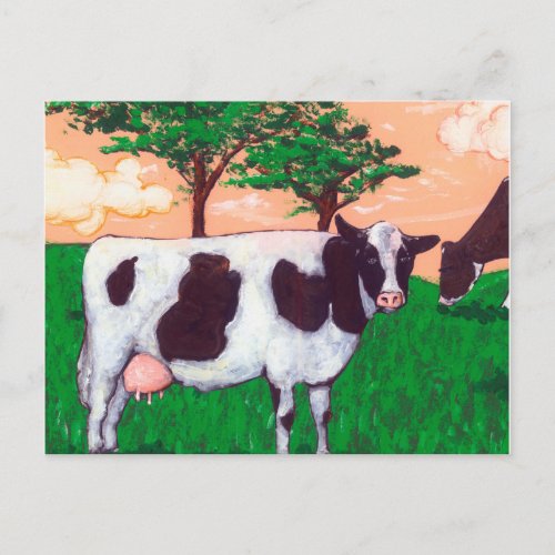 Defiant Dairy Cow Postcard