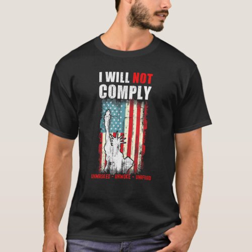 Defiant Patriot Conservative Medical Freedom T_Shirt