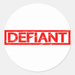 Defiant Stamp Classic Round Sticker