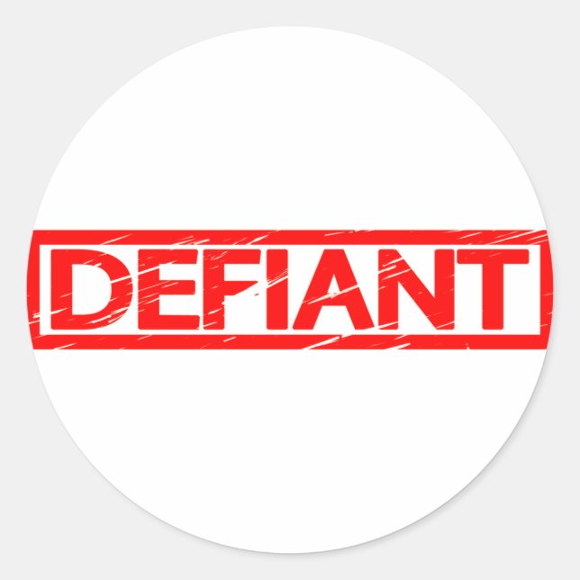 Defiant Stamp Classic Round Sticker (Front)
