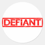 Defiant Stamp Classic Round Sticker