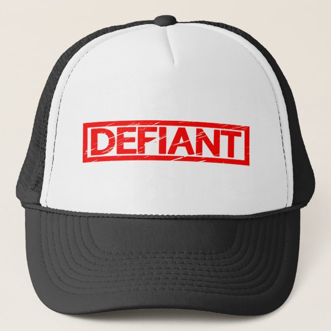 Defiant Stamp Trucker Hat (Front)