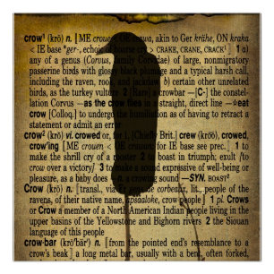 Define Crow Glossy Poster