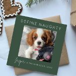 Define Naughty | 5 Photo Collage | Christmas Holiday Card<br><div class="desc">Send holiday cheer this year with a personalized Christmas card! Our design features a large image inscribed with your name, family name, and the year, plus a vibrant photo collage of four additional photos on the back. Ready to define naughty? Send out this festive card and let the fun begin!...</div>