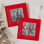 Define Naughty | 5 Photo Collage Christmas Holiday Card<br><div class="desc">Celebrate the holiday season by sending these fun and cheeky christmas holiday cards to friends and family! This special christmas card includes a collage of four photos on the front and a larger photo on the reverse along with a classic holiday greeting,  your name(s) and the year.</div>