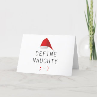 Define Naughty Holiday Card