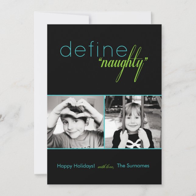 Define Naughty Pop Holiday Card (Front)