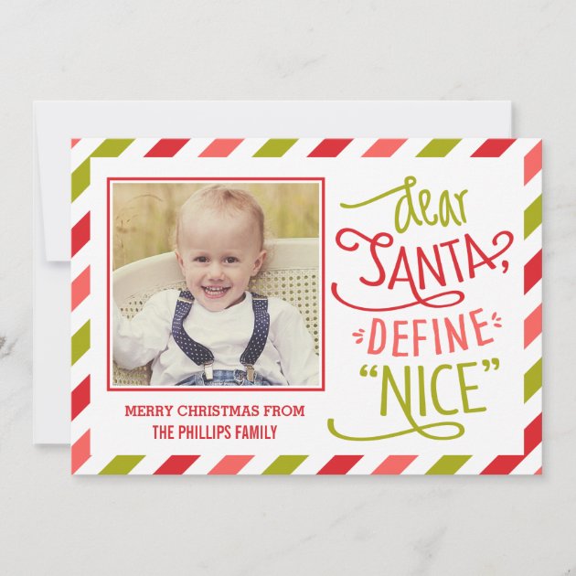 Define Nice Christmas Photo Card