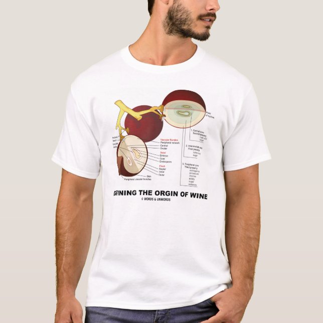 Defining The Origin Of Wine (Wine Grape Berry) T-Shirt (Front)
