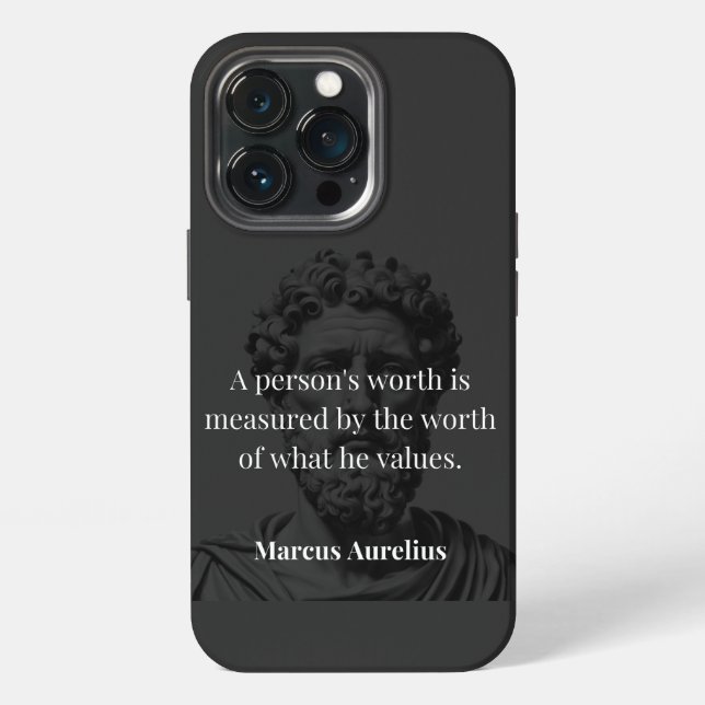 Defining Worth: Marcus Aurelius on Values Iphone Case (Back)