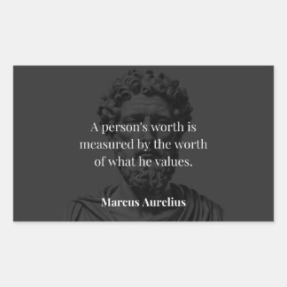 Defining Worth: Marcus Aurelius on Values Rectangular Sticker