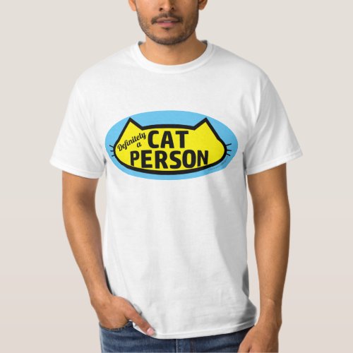 Definitely a CAT PERSON Cat Head Silhouette T_Shirt