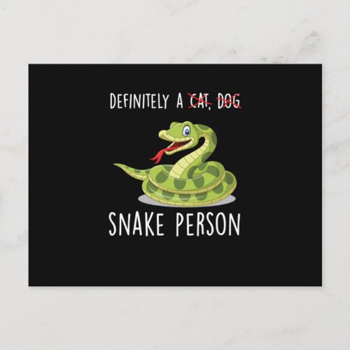 Definitely A Snake Person Reptile Terrarium Pet Gi Postcard