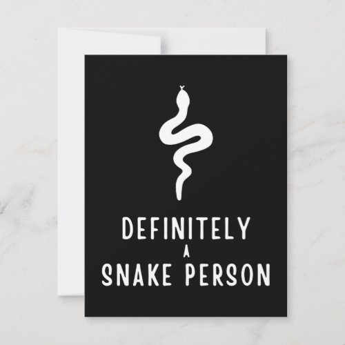 Definitely a Snake Person Snake Lover Funny Gift