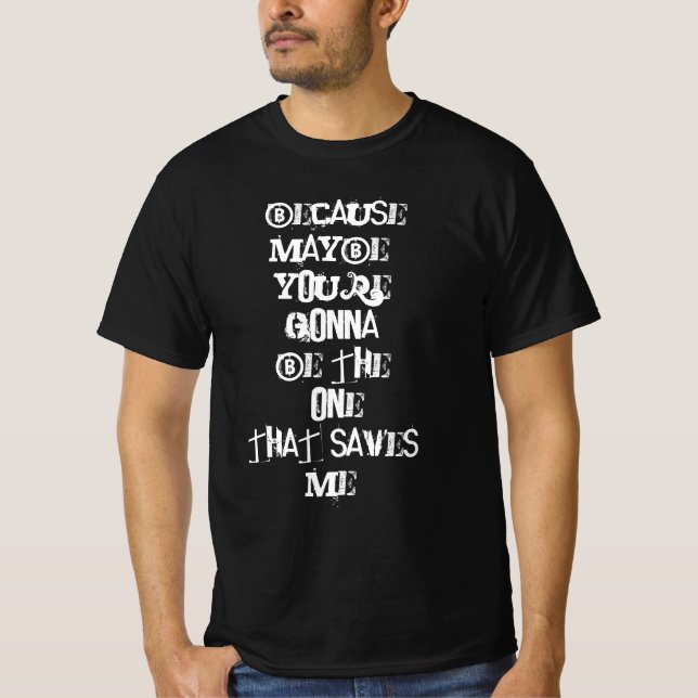 Definitely Maybe Oasis Lyrics Mens T-Shirt (Front)