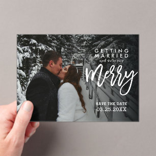 Definitely Merry Winter Wedding Save The Date