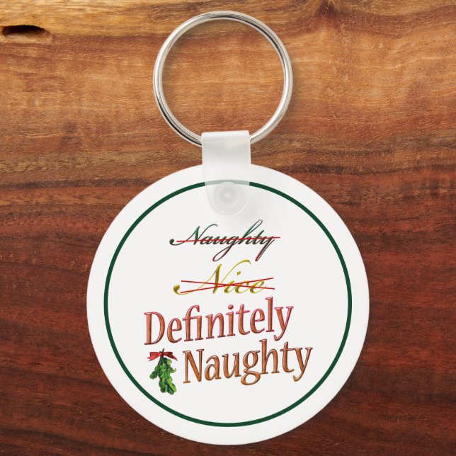 Definitely Naughty Keychain (Back)