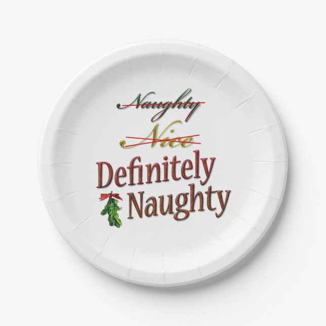 Definitely Naughty Paper Plates (Front)