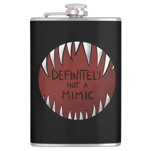 Definitely NOT a Mimic D&D Gaming Gifts Flask