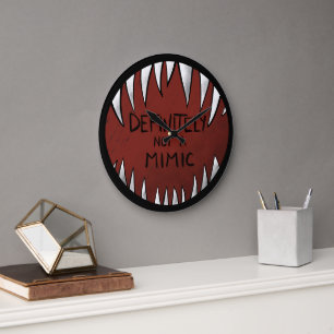 Definitely NOT a Mimic D&D Gaming Gifts Large Clock