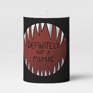 Definitely NOT a Mimic D&D Gaming Gifts Pillar Candle