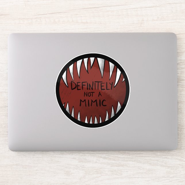 Definitely NOT a Mimic D&D Gaming Gifts Sticker (Computer)