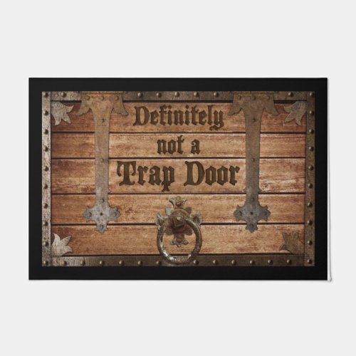 Definitely Not A Trap Door Rug Funny Trap Doormat