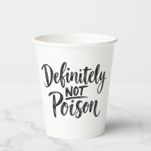 Definitely Not Poison Witch Funny Halloween Party  Paper Cups