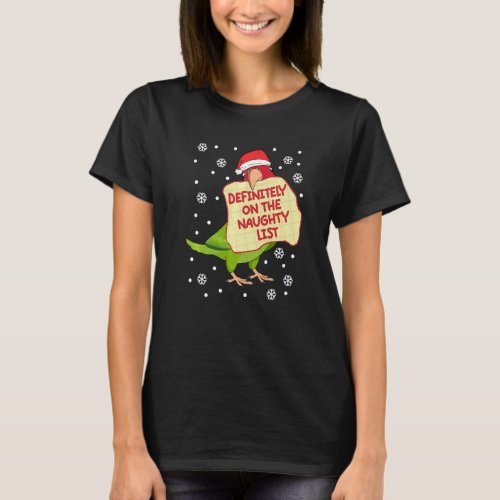 Definitely On Naughty List Parrot I Red masked Con T_Shirt