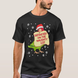 Definitely On Naughty List Parrot I Red masked Con T-Shirt