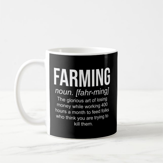 Definition Agriculture Fun Farmer Coffee Mug (Left)