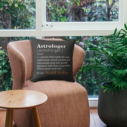 Definition Astrologer Customizable Throw Pillow