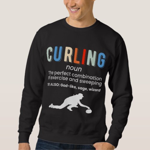 Definition Curling Team Rock Sweeping Sweatshirt