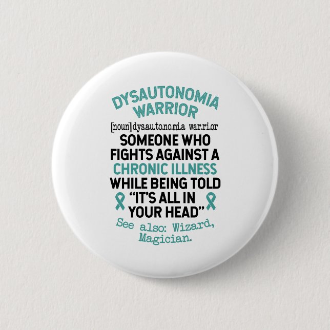 Definition Dysautonomia Warrior Button (Front)