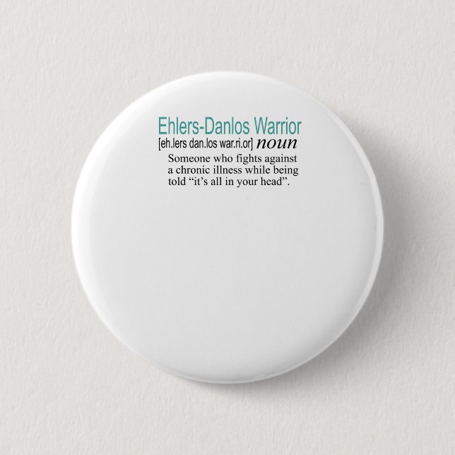 Definition Ehlers Danlos Warrior Button (Front)