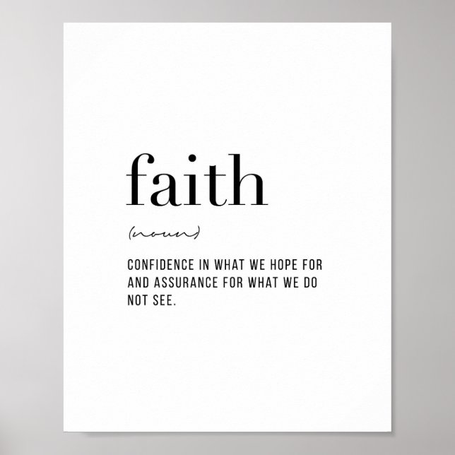 Definition Faith Poster (Front)