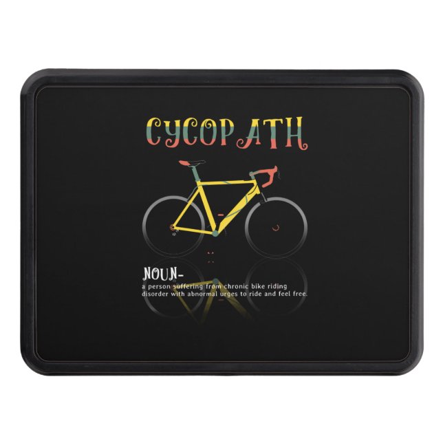 Definition Funny Cycling Addict Gift for Hitch Cover (Front)