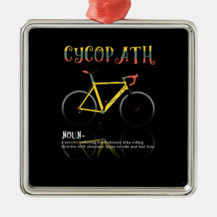 Definition Funny Cycling Addict Gift for Metal Ornament