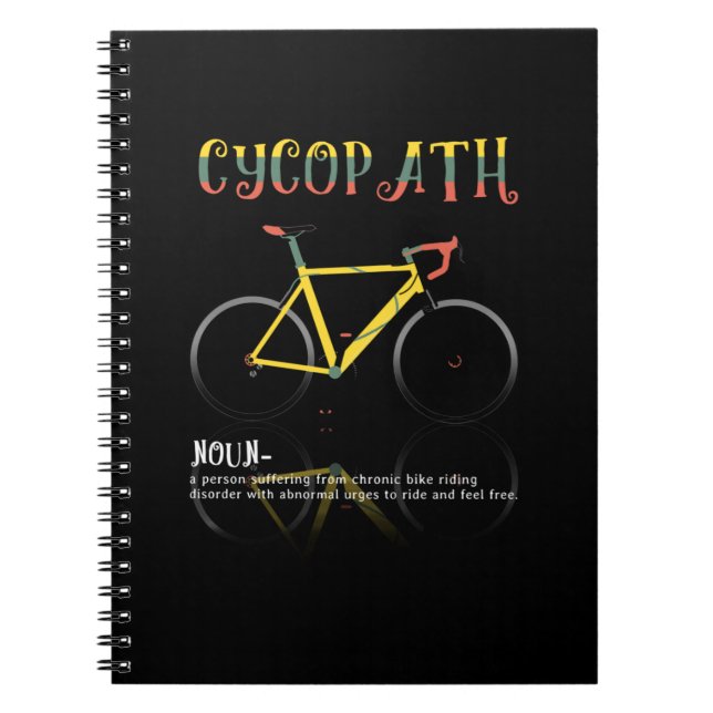 Definition Funny Cycling Addict Gift for Notebook (Front)