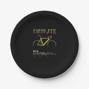 Definition Funny Cycling Addict Gift for Paper Plates