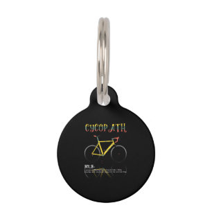 Definition Funny Cycling Addict Gift for Pet ID Tag