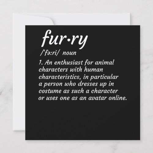 Definition Furry Fandom Furries Design Cosplay Invitation