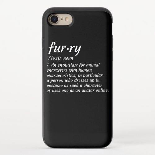 Definition Furry Fandom Furries Design Cosplay iPhone 87 Slider Case