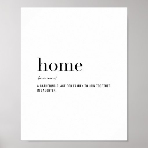 Definition Home Poster | Zazzle