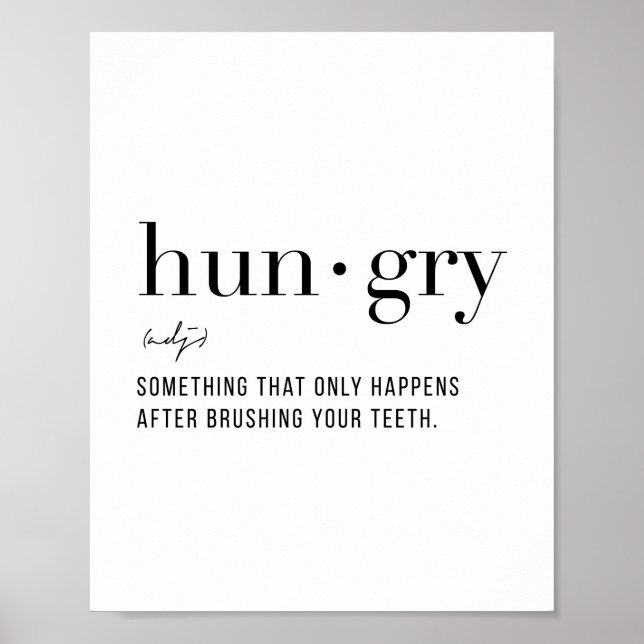 Definition Hungry Poster (Front)