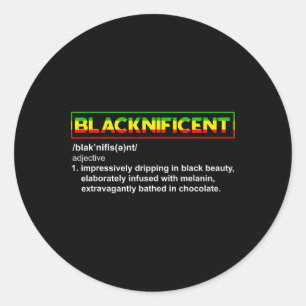 Definition Juneteenth Black History African Classic Round Sticker