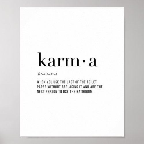Definition Karma Poster