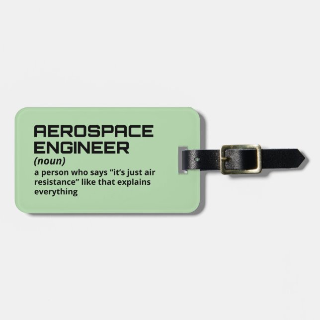 Definition Luggage Tag – Aerospace Engineer (Front Horizontal)