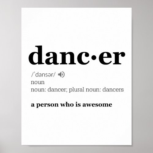 Definition of a Dancer Poster